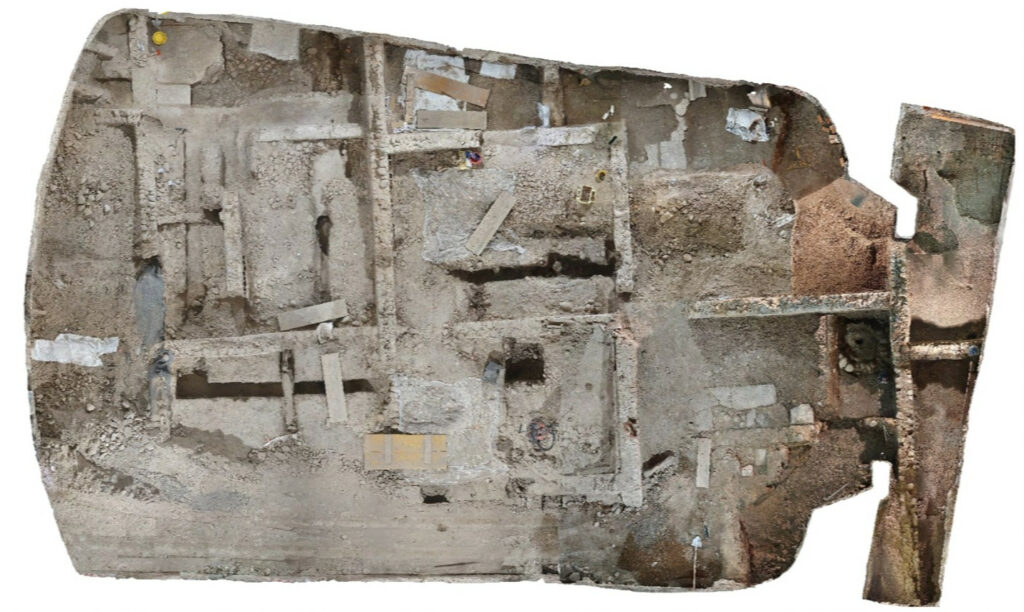 Fläche der Ausgrabungen unter dem ehemaligen Kino (©Soprintendenza ABAP Verona)