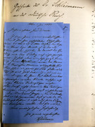 Der hier abgebildete Brief ist der erste von fast 100 in den Schliemann-Akten enthalten Briefen des Troja-Ausgräbers und stammt vom 1. Januar 1880.