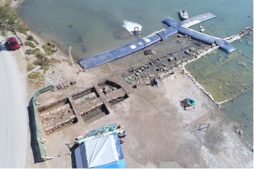 Luftaufnahme des Forschungsgebietes bei Salamis